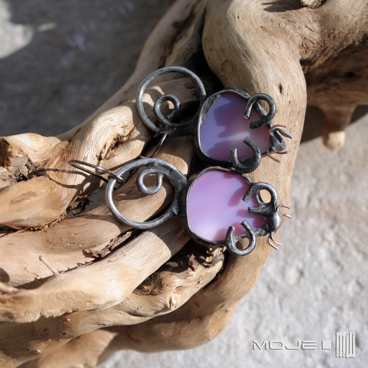 myszki-na-rozowo-kolczyki-ze-szkla-myszy-do-uszu-smieszne-oprawione-w-miedz