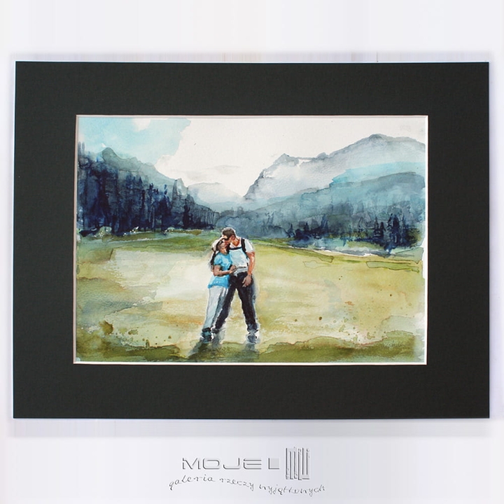 wspomnienie-akwarela-obrazek-malowany-na-sciane-pejzaz-gory