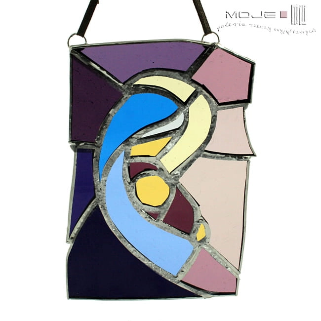 Matka z Dzieciątkiem, witraż Tiffany, Boże Narodzenie, Maria z Dzieciątkiem, rękodzieło, hand made, witraż
