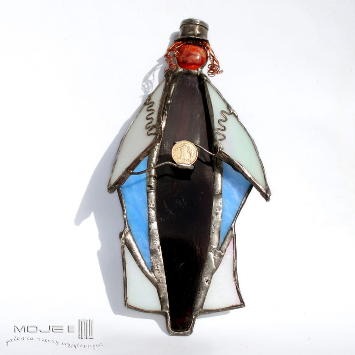 Zydek-z-moneta-smieszna-szklana-figurka-na-szczescie-do-powieszenia-na-sciane-ze-szkla-witrazowa