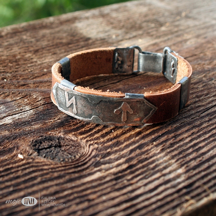 hagalaz-teiwaz-runy-znaki-runiczne-bransoletka-meska-damska-rzemien-brazowy-skora-skorzany
