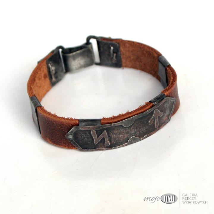 hagalaz-teiwaz-runy-znaki-runiczne-bransoletka-meska-damska-rzemien-brazowy-skora-skorzany