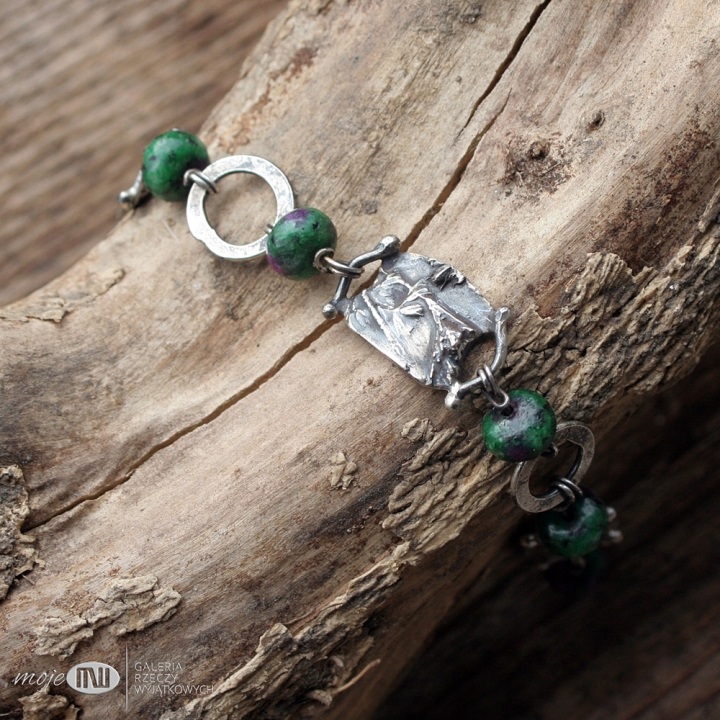 w-trawie-z-zoisytem-srebrna-bransoletka-srebro-recznie-robiona-roslinki-prezent