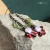 Wiosenne-wesolki-bizuteria-ze-szkla-szklana-kolczyki-wiszące-wiosenne-handmade-fusing-zielony-kamien-peridot