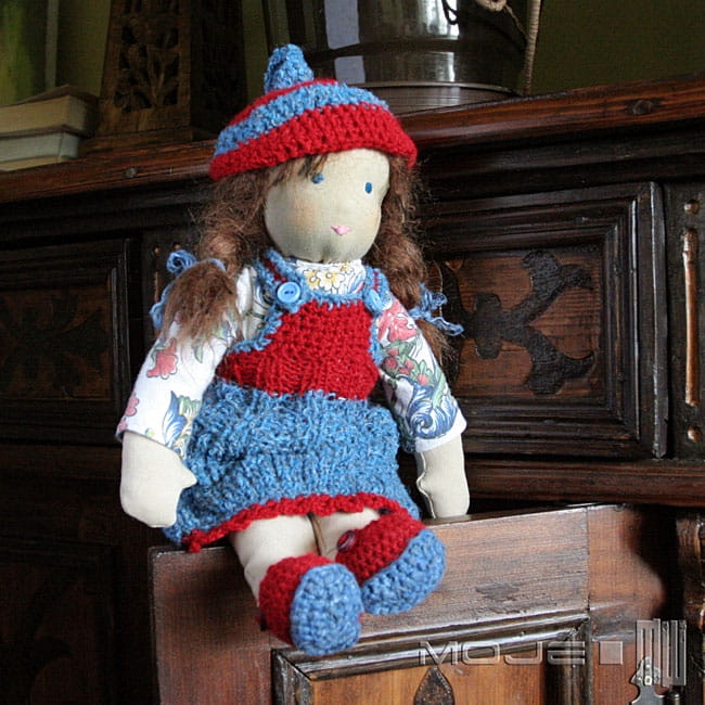Lalka Marcelinka, lalka szmaciana lalka ręcznie szyta, dla dzieci, rag doll