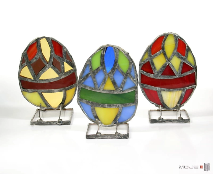 jaja razem, ozdoba wielkanocna, witraż Tiffany, ozdobne jajo, wielkanoc, pisanka, hand made, decor, święta wielkanocne