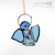 aniołek porcelanek w błękicie, szklany anioł, aniołek na szczęście, witraż tiffany, święta, boże narodzenie, rękodzieło, anioł wiszący, aniołek, aniołek wiszący, ręcznie robione, handmade, aniołek ze szkła