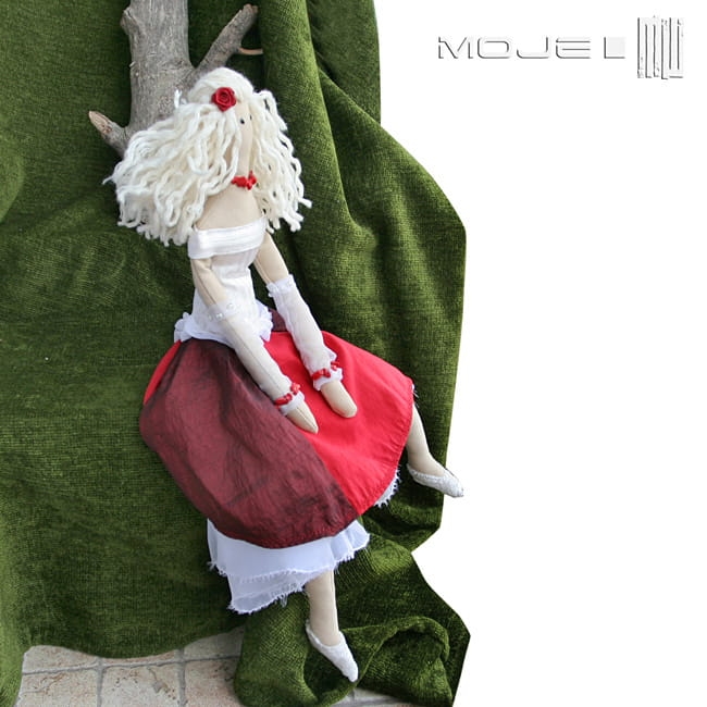 Blond Hiszpanka lalka szmaciana , dla dzieci, rag doll, hand made