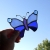 motyl w niebieskościach, witrażowy motyl, szklany motyl, niebieski motyl, witraż Tiffany, ozdoba