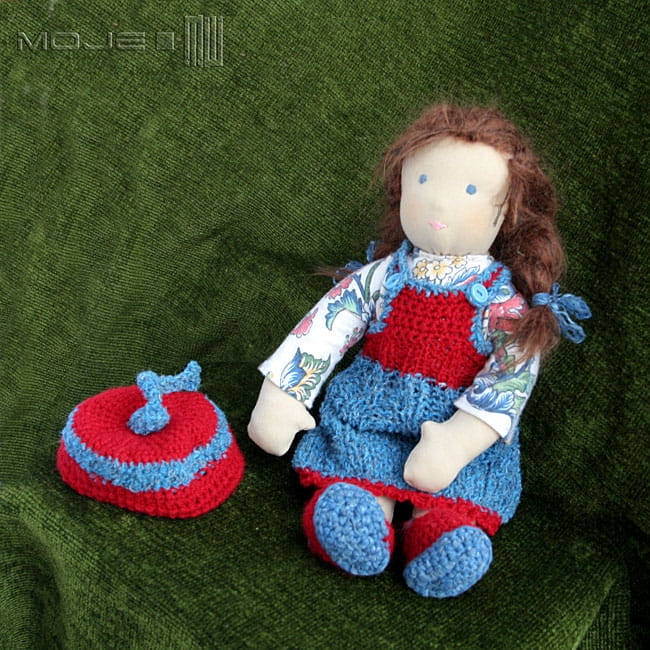 Lalka Marcelinka, lalka szmaciana lalka ręcznie szyta, dla dzieci, rag doll