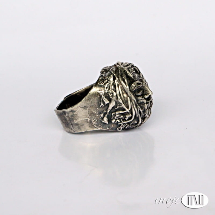 Słowiański sygnet, srebrny, męska biżuteria, Art Clay