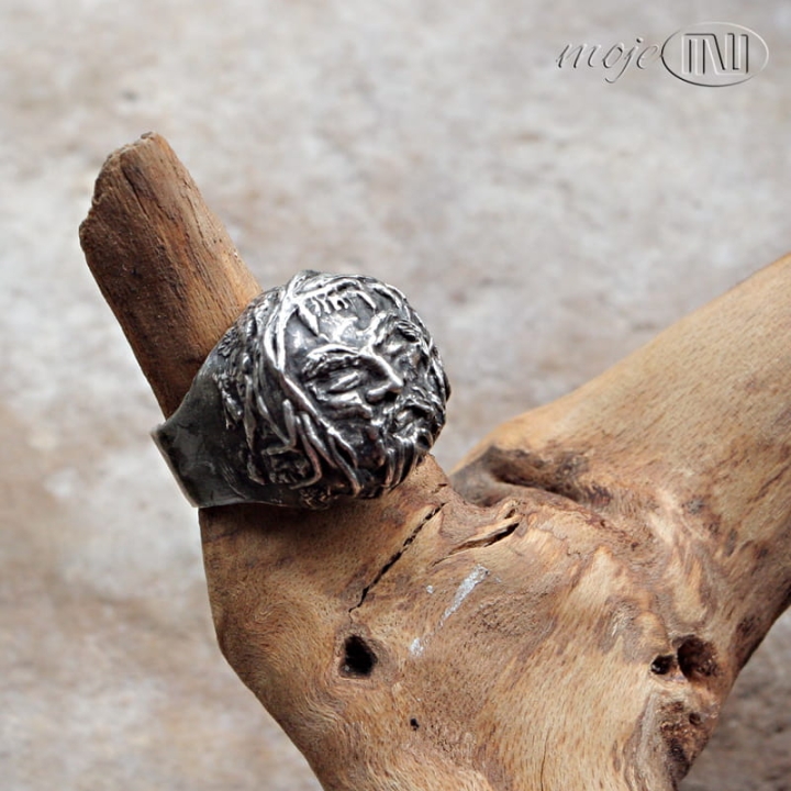 Słowiański sygnet, srebrny, męska biżuteria, Art Clay