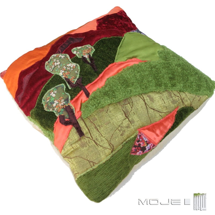 Gorące lato, poszewka dekoracyjna, patchwork