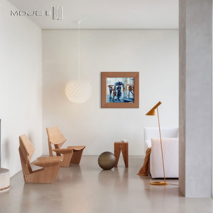 Deszczowi ludzie, obraz olejny, olej na płótnie