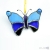 motyl w niebieskościach, witrażowy motyl, szklany motyl, niebieski motyl, witraż Tiffany, ozdoba