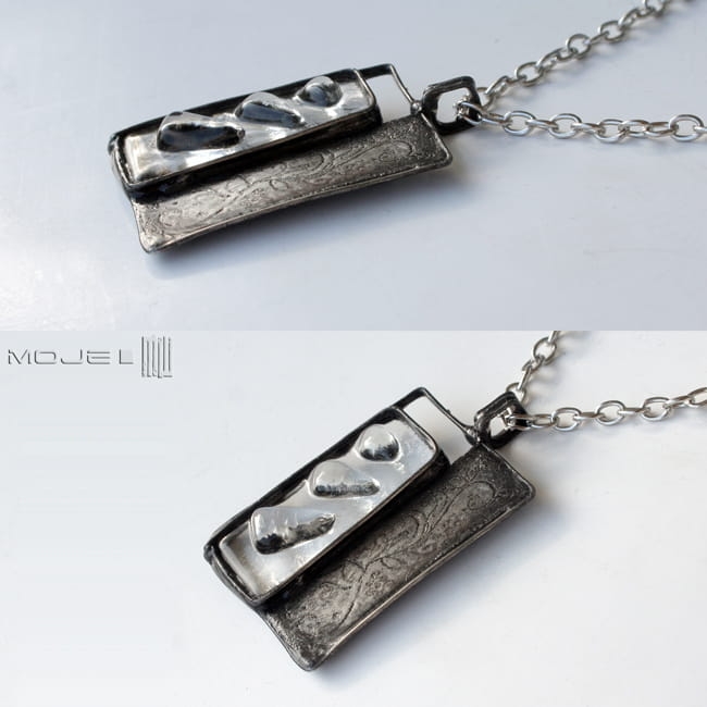 Szklany miraż,  szklany wisior, wisiorek,  biżuteria fusing, hand made, ręcznie robione, wisior fusing, wisiorek ze szkła, biżuteria z miedzi, biżuteria tiffany, motyw roślinny, gałązka