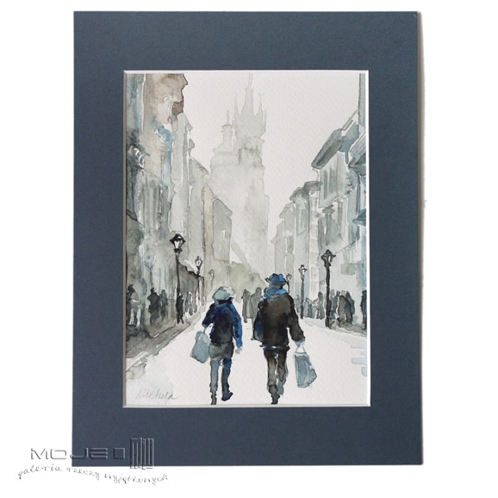 Floriańska 18x24 cm, akwarela, malowana