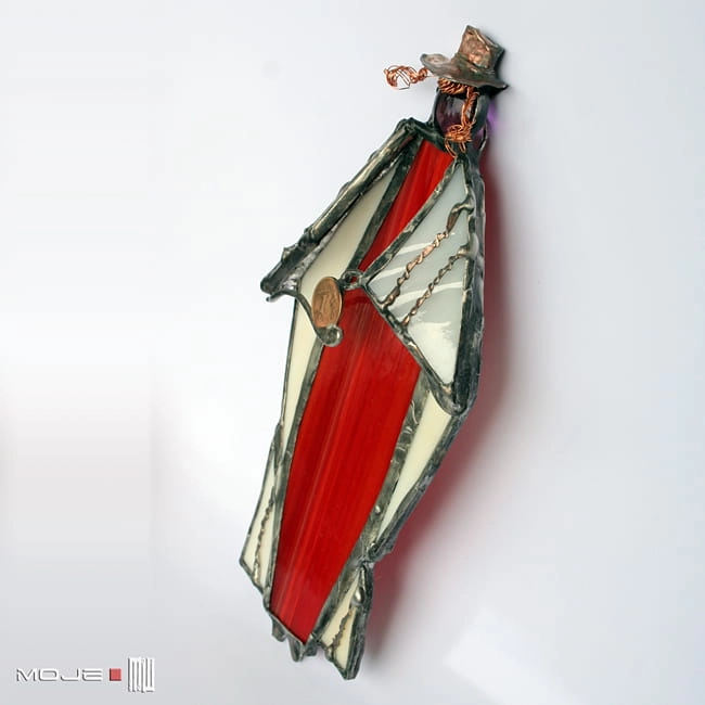 Żydek na szczęście, witraż, dekory, dekor, Żyd, Żydek, na szczęście, rękodzieło, ręcznie robione, handmade, dekory wiszące, na ścianę, witraż tiffany, tiffany,