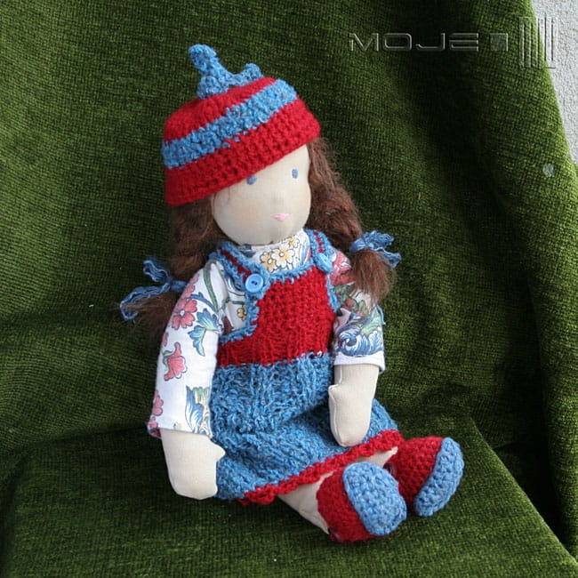 Lalka Marcelinka, lalka szmaciana lalka ręcznie szyta, dla dzieci, rag doll