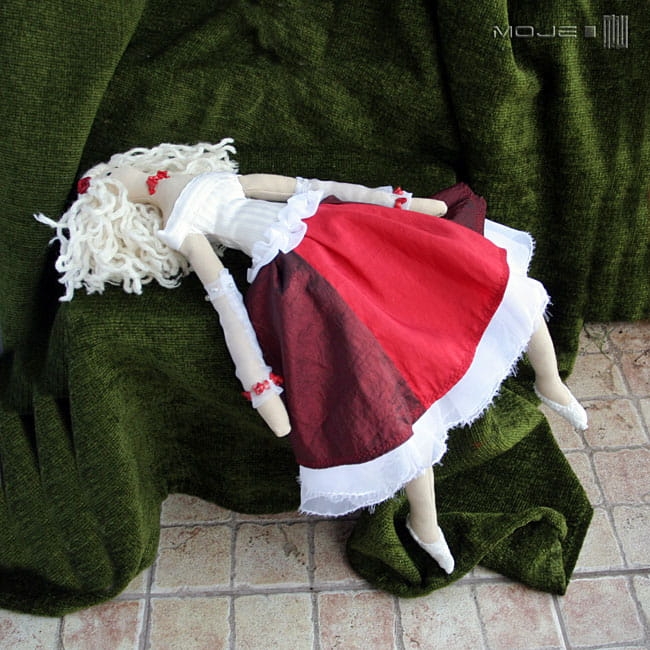 Blond Hiszpanka lalka szmaciana , dla dzieci, rag doll, hand made