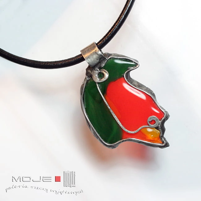 Kwiatowo kontrastowo, wisior szklany, wisior miedziany, wisior, metaloplastyka, hand made, rękodzieło, oryginalny prezent, biżuteria autorska, kwiat, fusing, fusing szklany,