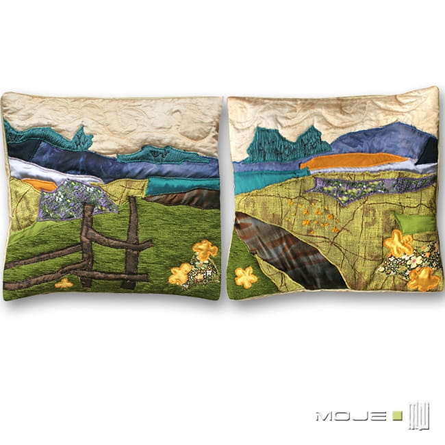Wiosną kwitną kaczeńce, poszewka dekoracyjna, poduszka dekoracyjna, patchwork, handmade, pillow, pillowcase, poszewki, poduszki, ręcznie szyte, wiosna, do domu, prezent, 