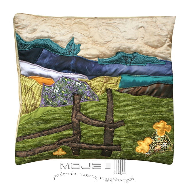 Wiosną kwitną kaczeńce, poszewka dekoracyjna, poduszka dekoracyjna, patchwork, handmade, pillow, pillowcase, poszewki, poduszki, ręcznie szyte, wiosna, do domu, prezent, 