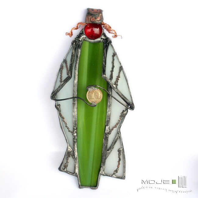 Żydek na szczęście, witraż, dekory, dekor, Żyd, Żydek, na szczęście, rękodzieło, ręcznie robione, handmade, dekory wiszące, na ścianę, witraż tiffany, tiffany