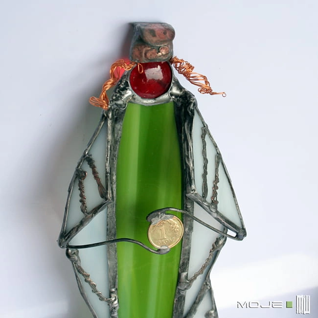 Żydek na szczęście, witraż, dekory, dekor, Żyd, Żydek, na szczęście, rękodzieło, ręcznie robione, handmade, dekory wiszące, na ścianę, witraż tiffany, tiffany