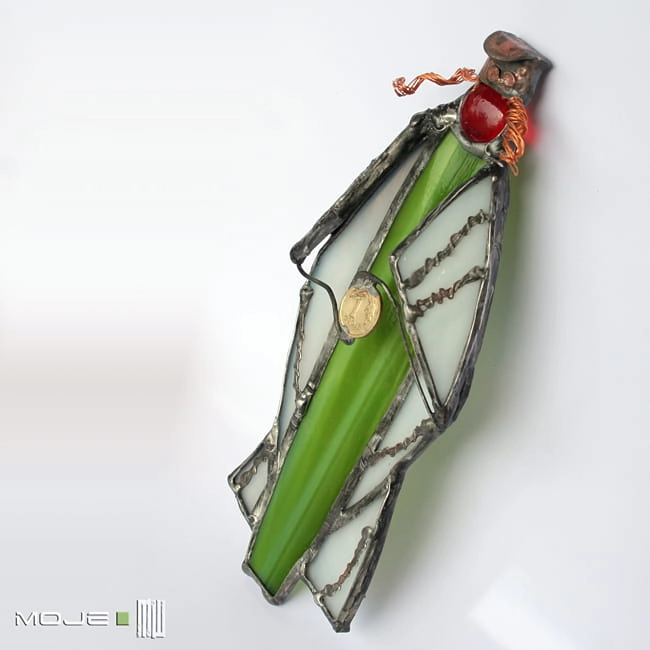 Żydek na szczęście, witraż, dekory, dekor, Żyd, Żydek, na szczęście, rękodzieło, ręcznie robione, handmade, dekory wiszące, na ścianę, witraż tiffany, tiffany